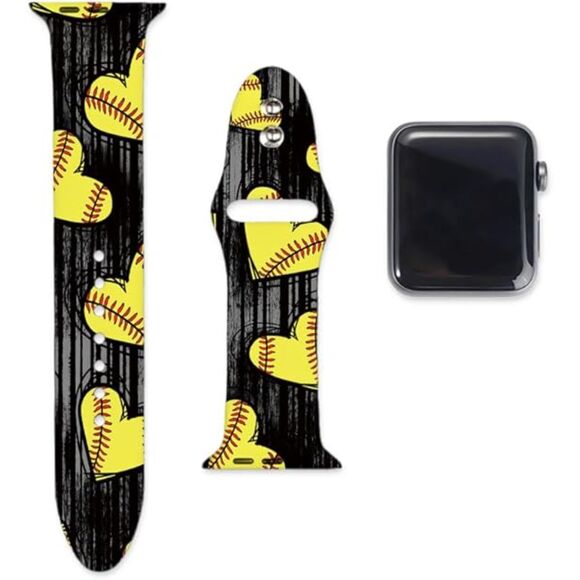 Seized Accessories - New Seized Compatible with Apple Watch Band 40MM,Wristband  -Softball (3904)